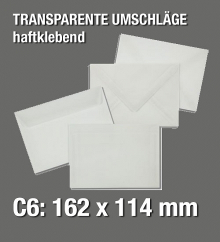 Weiß-transparente C6-Umschläge
