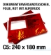 C5-Warenbegleitpapiertaschen in Rot mit Aufdruck 